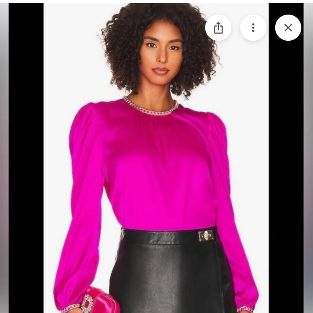 Generation Love Fuchsia Blouse with Chain Detail. 
NWT